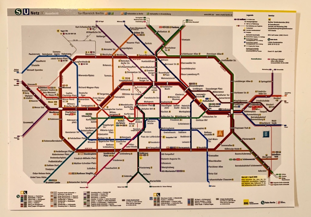 U-Bahn map postcard